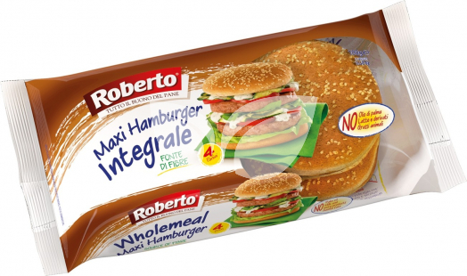 Roberto teljes kiőrlésű maxi hamburger 300 g • Egészségbolt