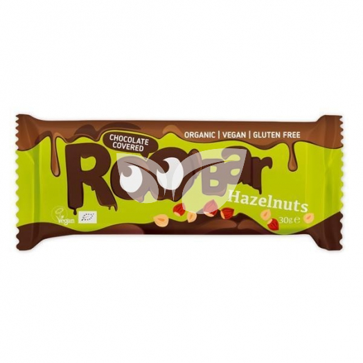 Roo bar bio nyers csokival bevont törökmogyoró szelet 30 g • Egészségbolt