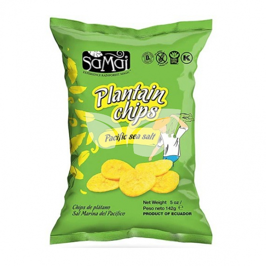 Samai plantain főzőbanán chips tengeri sós nagy kiszerelés 142 g • Egészségbolt