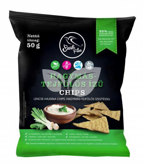 Szafi Free gluténmentes hagymás-tejfölös ízű chips 50 g • Egészségbolt