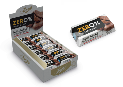 Szerencsi zero kávé ízű krémmel töltött tejcsokoládé édesítőszerrel 21 g • Egészségbolt