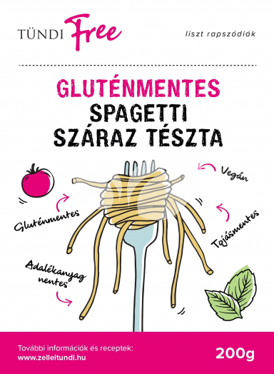 Tündi Free gluténmentes száraztészta spagetti 200 g • Egészségbolt