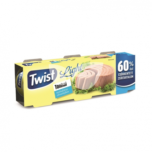 Twist tonhaltörzs light növényi olajban 3x60g 180 g • Egészségbolt