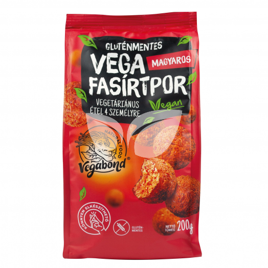 Vegabond vega fasírtpor gluténmentes magyaros 200 g • Egészségbolt