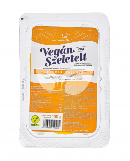 Veganchef vegán szeletelt cheddar ízesítésű 100 g