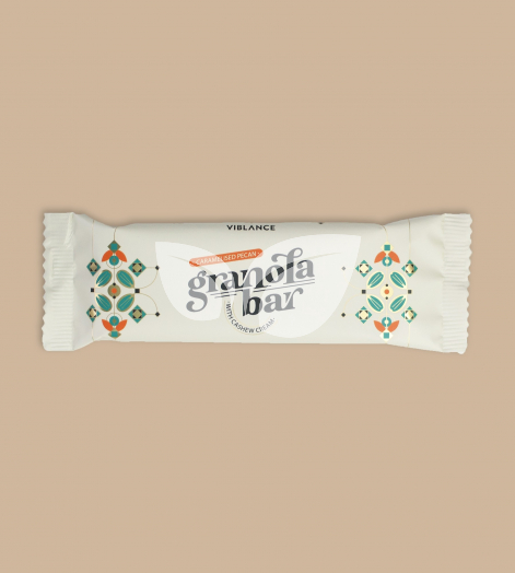 Viblance gluténmentes granola szelet karamellizált pekándió 55 g • Egészségbolt