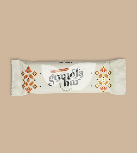 Viblance gluténmentes granola szelet mandula és tonka 55 g • Egészségbolt