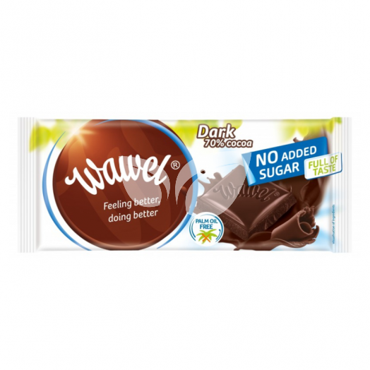 Wawel étcsokoládé cukor hozzáadása nélkül 70% 90 g • Egészségbolt