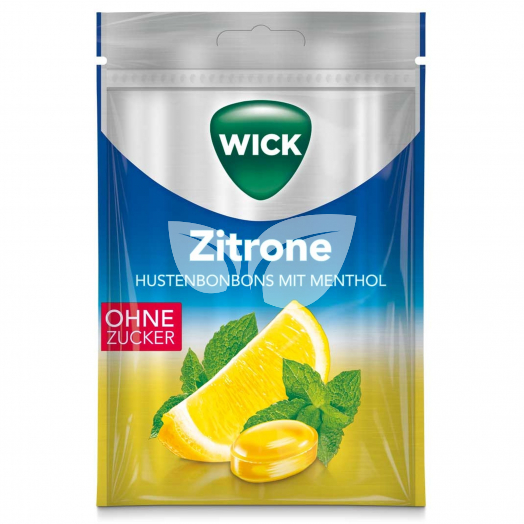 Wick citromos és mentolos torokcukorka cukormentes 72 g
