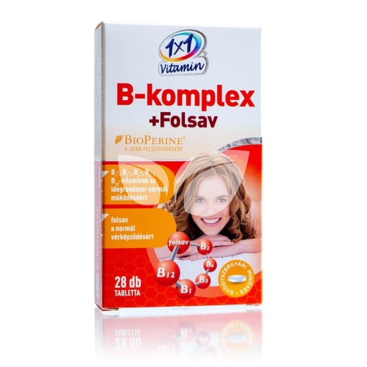 1x1 vitamin b-komplex+folsav étrend-kiegészítő ftbl bioperin 28 db