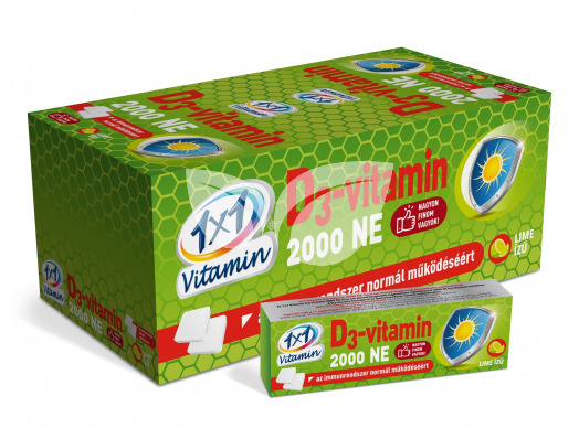 1x1 vitamin d3-vitamin 2000NE rágótabletta szőlőcukorral 14 db • Egészségbolt