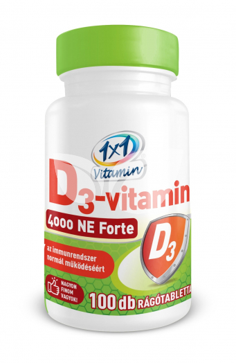 1x1 vitamin d3-vitamin 4000IU rágótabletta 100 db • Egészségbolt