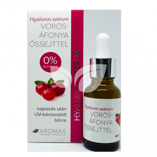 Aromax hyaluron szérum vörösáfonya őssejttel 20 ml • Egészségbolt