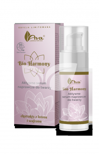 Ava bio harmony luxury intenzív bőrjavító anti-aging pumpás arcszérum sáfránnyal és lótusszal 30 ml • Egészségbolt