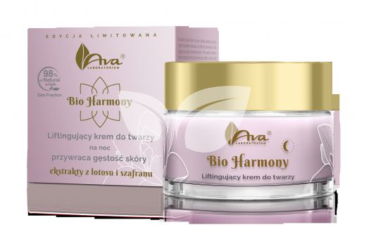 Ava bio harmony luxury intenzív lifting hatású anti-aging éjszakai arckrém sáfránnyal és lótusszal 50 ml • Egészségbolt