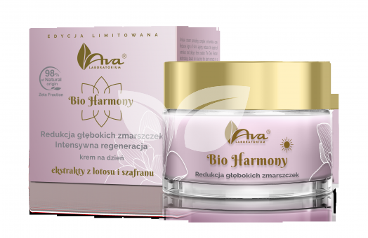 Ava bio harmony luxury intenzív ránctalanító és bőrkisimító anti-aging nappali arckrém sáfránnyal és lótusszal 50 ml • Egészségbolt