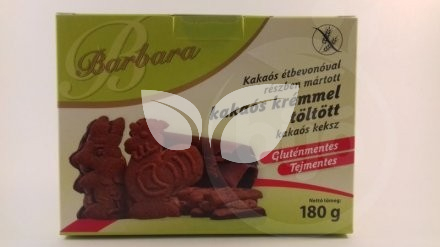 Barbara gluténmentes kakaós keksz kakaós tölt. étbevonatos 150 g • Egészségbolt