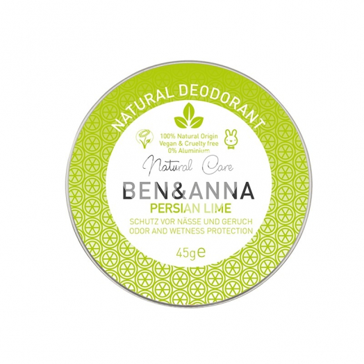 Ben&anna natúr tégelyes krémdezodor persian lime 45 g • Egészségbolt