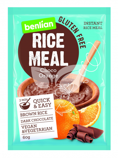 Benlian gluténmentes rizskása étcsokoládé-narancs 60 g • Egészségbolt