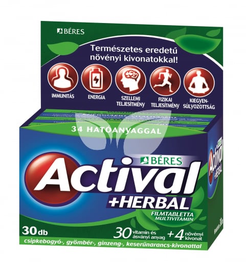 Béres actival+herbal filmtabletta 30 db • Egészségbolt