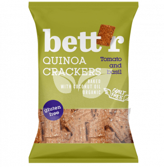 Bettr bio vegán gluténmentes quinoa kréker bazsalikom&paradicsom 100 g