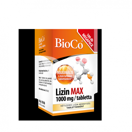 Bioco lizin max 1000mg megapack tabletta 100 db • Egészségbolt