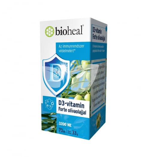 Bioheal d3-vitamin forte olívaolajjal 70 db • Egészségbolt