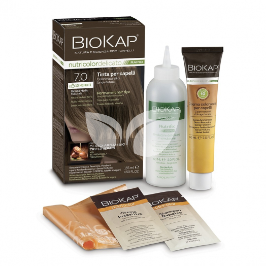 Biokap nutricolor rapid tartós hajfesték nr 7.0 natural medium blond 135 ml • Egészségbolt