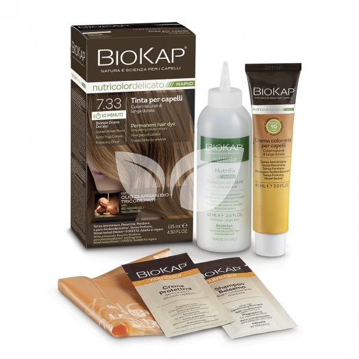 Biokap nutricolor rapid tartós hajfesték nr 7.33 golden wheat blond 135 ml • Egészségbolt