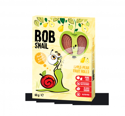 Bob Snail gyümölcstekercs alma-körte 60 g • Egészségbolt