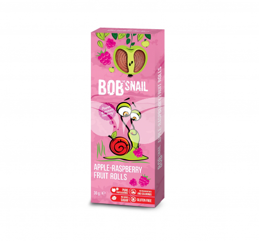 Bob Snail gyümölcstekercs alma-málna 30 g • Egészségbolt