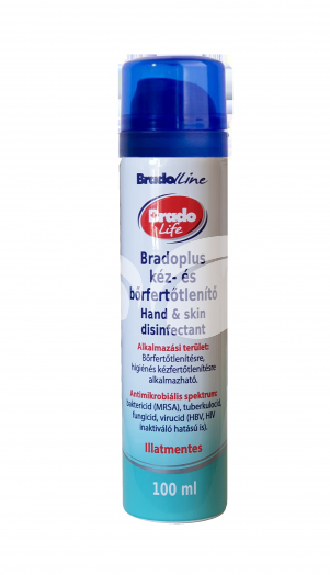 Bradoplus kéz- és bőrfertőtlenítőszer aerosol  100 ml • Egészségbolt