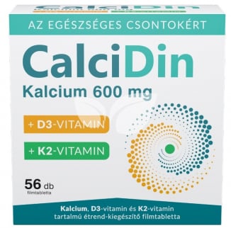 Calcidin kalcium d3-vitamin és k2-vitamin tartalmú étrend-kiegészítő filmtabletta 56 db