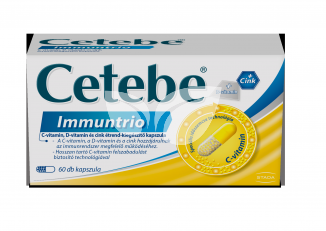 Cetebe Immuntrio c vitamin+d-vitamin+cink kapszula 60 db