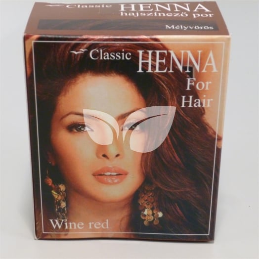 Classic Henna hajszínező por mélyvörös 100 g • Egészségbolt