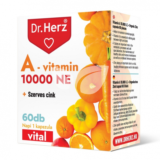 Dr.herz a-vitamin 10000NE+szerves cink kapszula 60 db • Egészségbolt