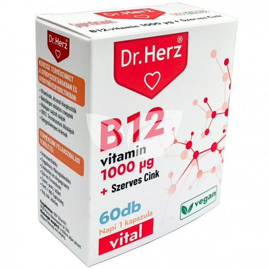 Dr.herz b12 1000mg+szerves cink kapszula 60 db • Egészségbolt