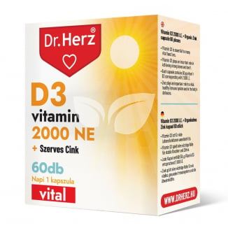 Dr.herz d3-vitamin 2000NE+szerves cink kapszula 60 db