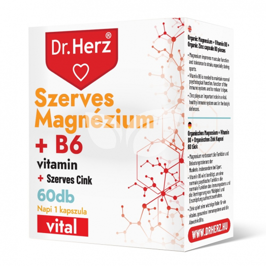 Dr.herz szerves magnézium+b6+szerves cink kapszula 60 db • Egészségbolt