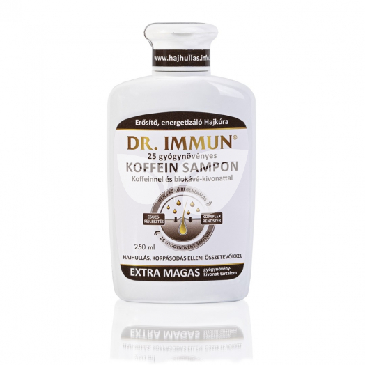 Dr.immun 25 gyógynövényes hajsampon koffeinnel és biokávé kivonattal 250 ml • Egészségbolt