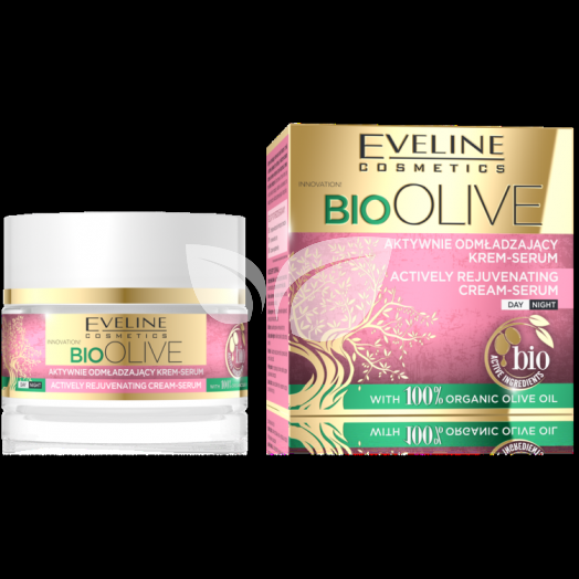 Eveline bio olive aktív bőrfiatalító krém-szérum 50 ml • Egészségbolt