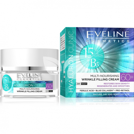 Eveline hyaluron clinic 60+ day&night tápláló arckrém 50 ml • Egészségbolt