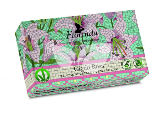Florinda szappan mozaik rózsaszín liliom 200 g • Egészségbolt