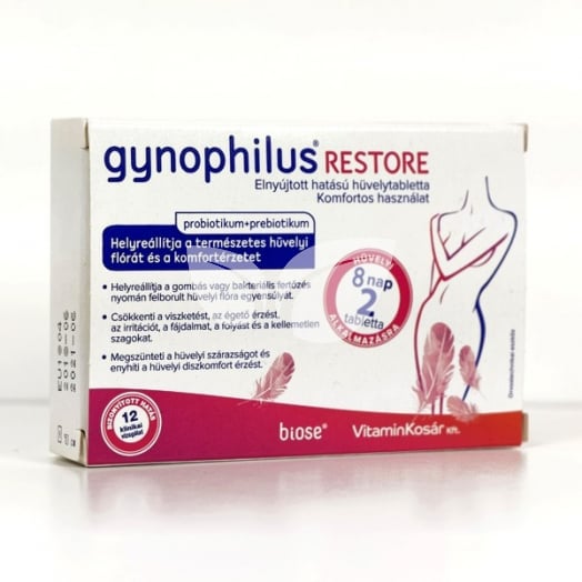 Gynophilus restore elnyújtott hatású hüvelytabletta 2 db • Egészségbolt