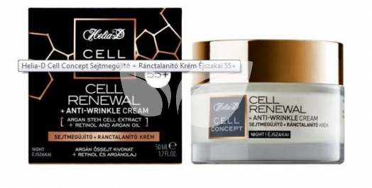 Helia-D cell concept 55+ sejtmegújító+ránctalanító éjszakai krém 50ml • Egészségbolt
