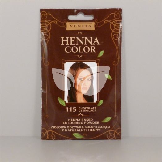 Henna Color hajszinezőpor nr 115 csokoládé barna 25 g • Egészségbolt
