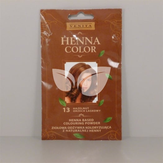 Henna Color hajszinezőpor nr 13 mogyoróbarna 25 g • Egészségbolt