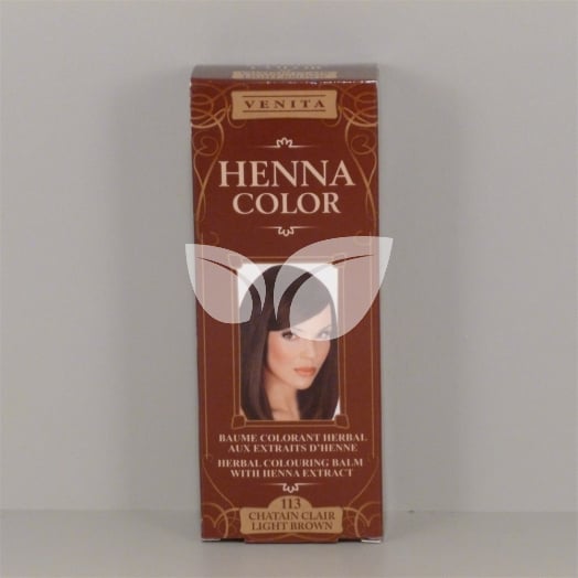Henna Color szinező hajbalzsam nr 113 világosbarna 75 ml • Egészségbolt