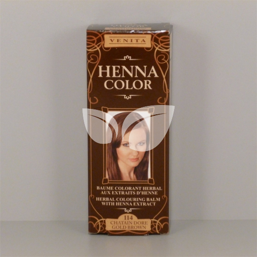 Henna Color szinező hajbalzsam nr 114 aranybarna 75 ml • Egészségbolt