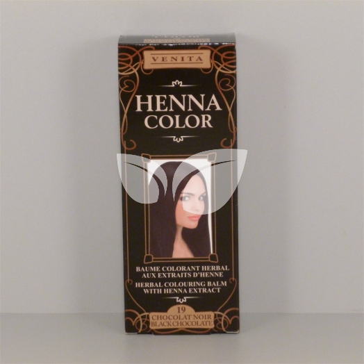 Henna Color szinező hajbalzsam nr 19 fekete csokoládé 75 ml • Egészségbolt